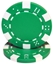 Roll of 50 green dice poker chips, 11.5 g each