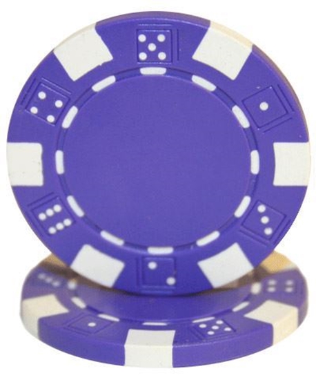 Image sur Jeton de poker sans valeur nominale 11.5gr - Mauve