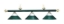 Picture of B48RIBHG-BILLIARD LIGHT-HUNTER GREEN