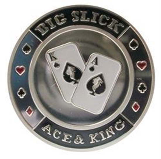 Image sur Protecteur de cartes ''Big slick'' -  Argent