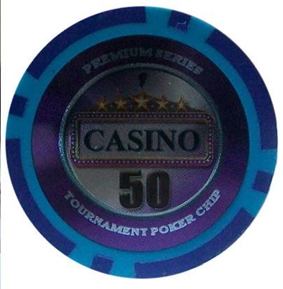 Picture of 12885 - Poker chips CASINO series 14gr - Value of $50 (BULK)