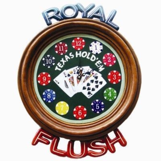 Image sur Horloge  Flush Royal
