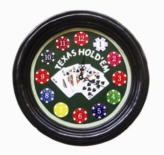 Image sur Horloge Texas Hold'Em