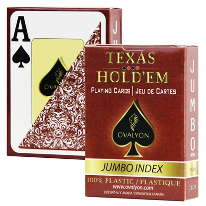 Image de Jeu de cartes 100% plastique - Ovalyon / Jumbo / ROUGE