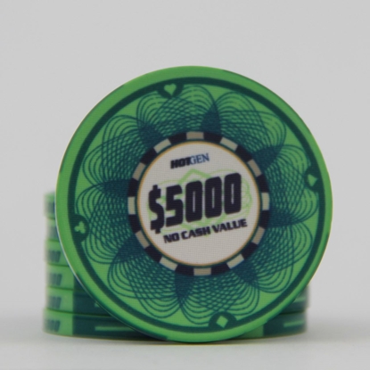 Image de Jeton de poker en céramique 10gr -HotGen 5000$ / Rouleau 25