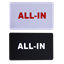 White and black All-IN poker cards