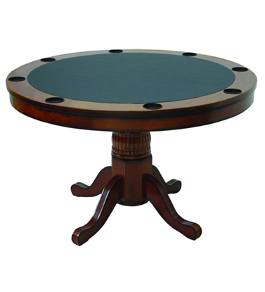 Image de Table de poker en bois massif 48'' (2 dans 1)