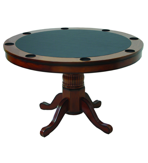 Image sur Table de poker en bois massif 48'' (2 dans 1)