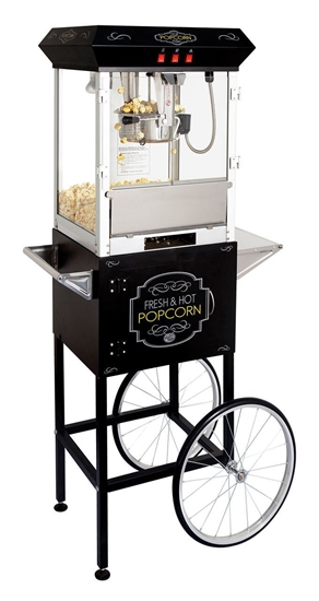 Picture of 71310 Popcorn machine 8oz with cart / BLACK / Oscar series