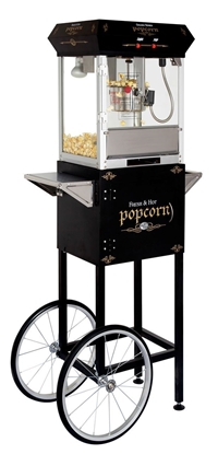 Picture of 71110 -  Popcorn machine 4oz GOLDEN with cart - BLACK