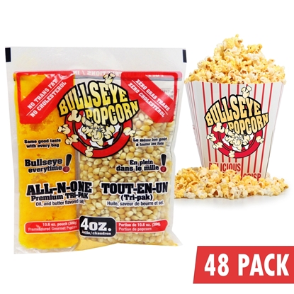 Image de Boîte de 48 sacs prémélangés de popcorn de 4 onces