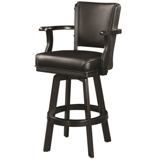 Picture of BSTL2 BLK | SWIVEL BARSTOOL WITH ARMS-BLACK