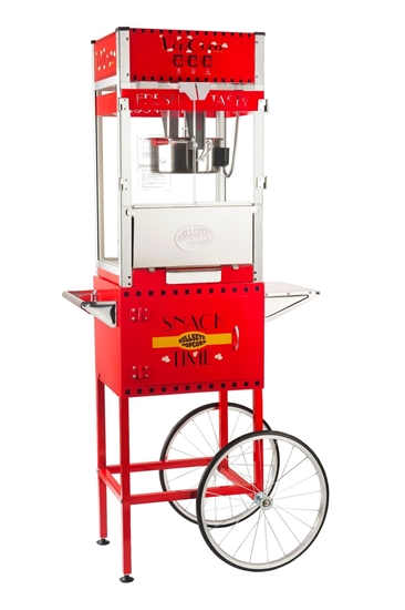 Image sur Machine à maïs soufflé 16oz GRAND POPPER avec chariot - ROUGE