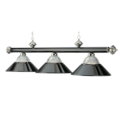 Picture of B48-RIB BKCH/CH | 3 LT-54" BILLIARD LIGHT-BLACK CHROME & CHROME