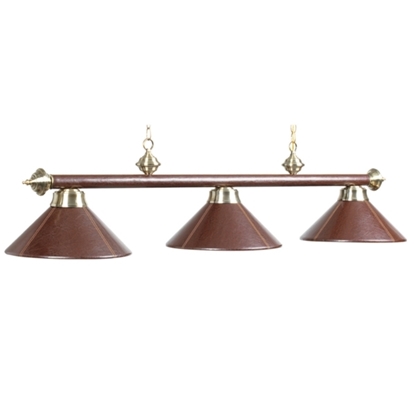 Picture of B54-LTHR BRN | 3 LT-54" BILLIARD LIGHT-LEATHER/BROWN