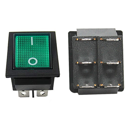 Image de Interrupteur VERT On/Off  120V / 6 Broches