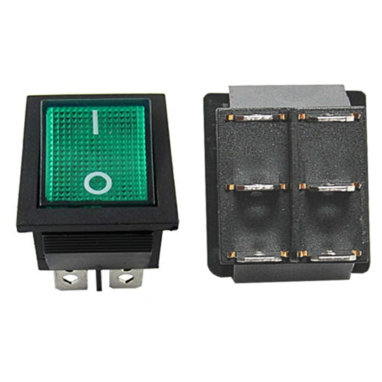 Picture of 71853 - On/Off GREEN switch 120V / 6 Pins