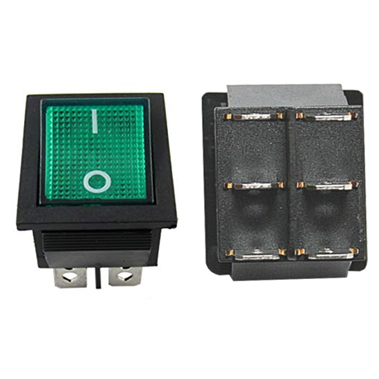 Image sur Interrupteur VERT On/Off  120V / 6 Broches