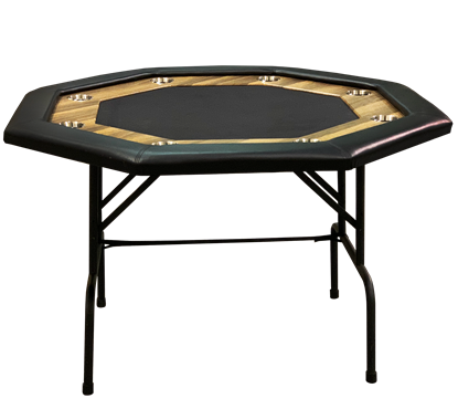 Picture of 15114 Octagonal poker table with racetrack- up to 8 players Black