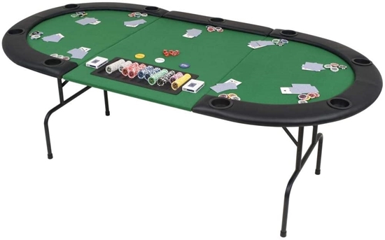 Image sur Table de poker ovale 3 section  42''x 84'' Assemblage  requis