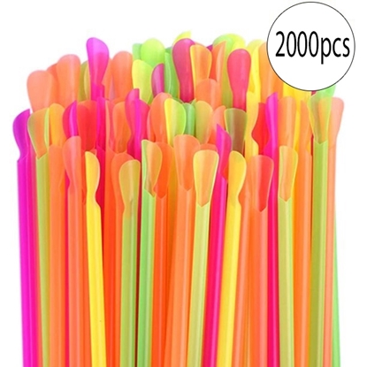 Picture of 72013-2000 - Spoon straw multi-color pack 2000pcs