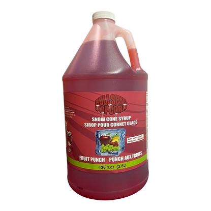 Image de Bullseye popcorn - Sirop à cônes glacés saveur Punch aux Fruits  3.8L