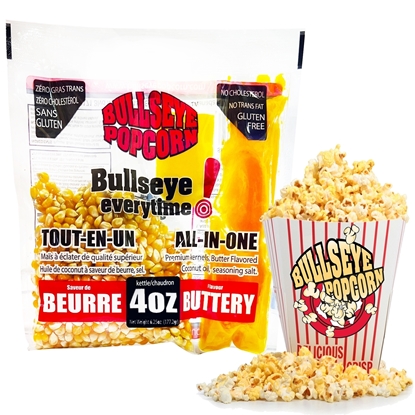 Picture of 70204 Bullseye Popcorn Tri-pak 4oz 36 pcs