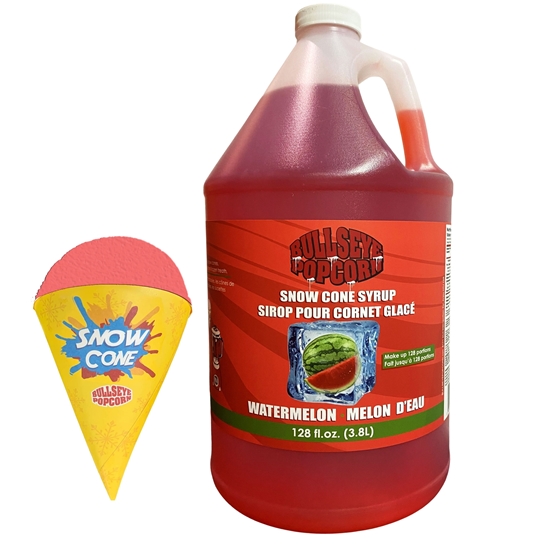 Image sur Bullseye popcorn - Sirop à cônes glacés saveur Melon d'eau 3.8L