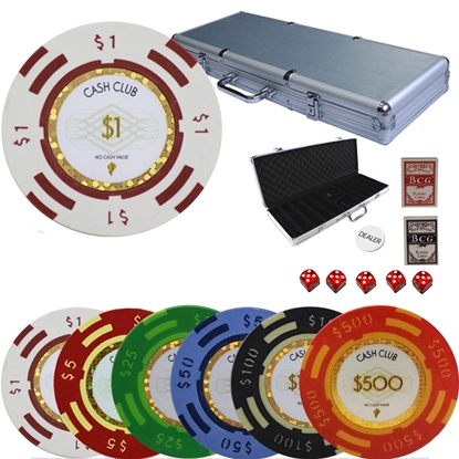 Image de Ensemble de 500 jetons 14gr série CASH CLUB '' CASH GAME''