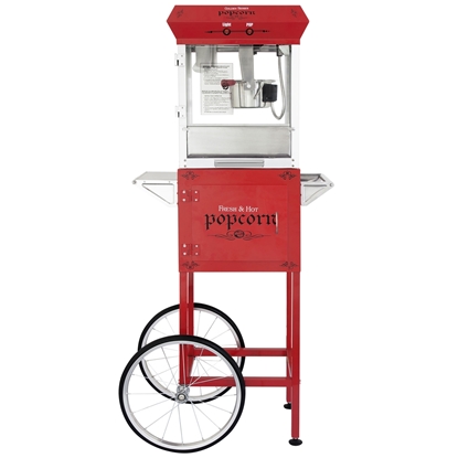 Image de Machine à popcorn avec chariot 4oz -Rouge 