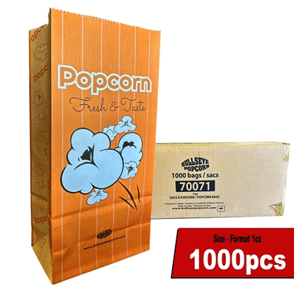 Image de 1000 Sacs à popcorn avec fond plat 1oz