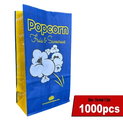 Image de 1000 Sacs à popcorn avec fond plat 1.5oz