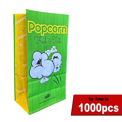 Image de 1000 Sacs à popcorn avec fond plat 3oz