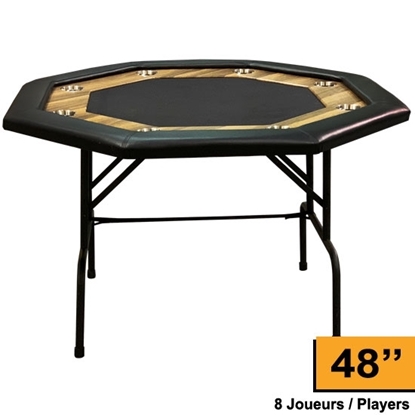 Picture of 15114 Octagonal poker table with racetrack- up to 8 players Black