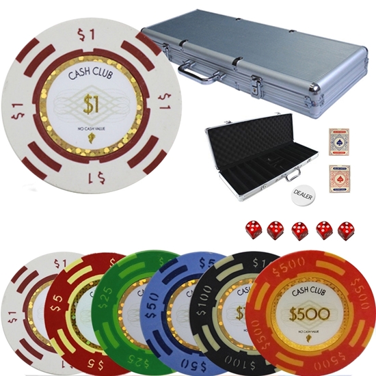 Image sur Ensemble de 500 jetons 14gr série CASH CLUB '' CASH GAME''
