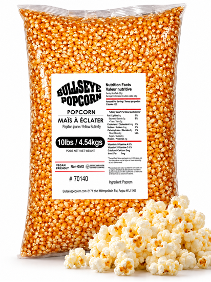 Bulk popcorn yellow butterfly