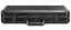 Black aluminum poker chip case, closed, front view